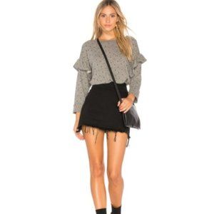 REVOLVE Current/Elliot The Ruffled Sweatshirt Grey Small